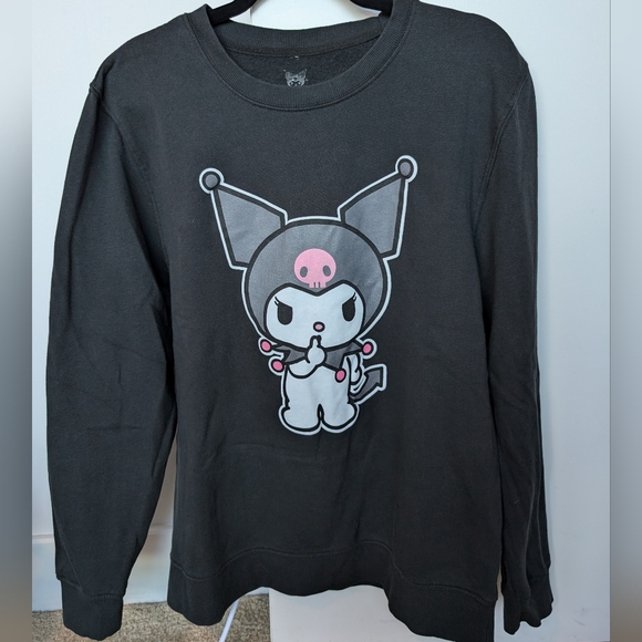 Sanrio Tops - Sanrio Kuromi Character Graphic Crewneck Sweatshirt Sz L Cotton Blend
